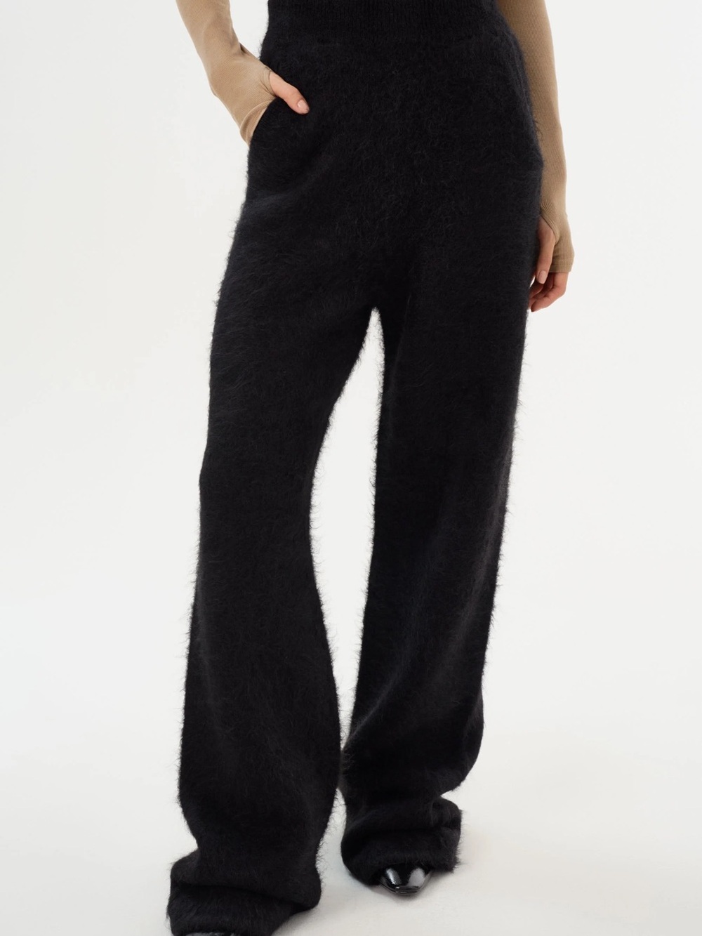 Lamarque Fuzzy Wool Pants
